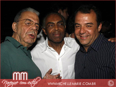 Sergio Cabral Pai, Gilberto Gil e Sergio Cabral Filho