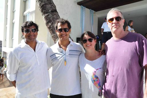 Vijay Josula, Rogério e Jamile Mascarenhas e Heitor Martins