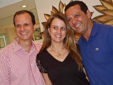 Wagner Paiva, Patrícia Rudge e Rogério Menezes