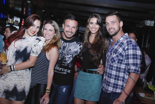 DJ Renata Dias, Juliana Pretto, Bruna Diniz (Miss Band Bahia 2012) e Diogo Pretto (ex- BBB 11)