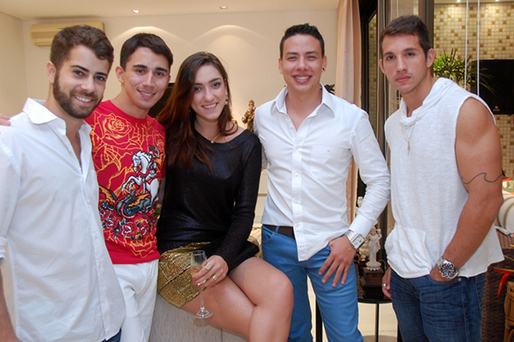 Felipe Lapa, Tamyr Mota, Paola Marques, Caio Rehem e Afonso Di Piero