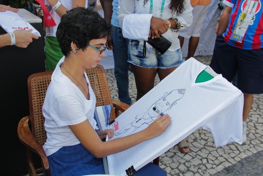 Ação com a artista plastica Priscila Pimentel