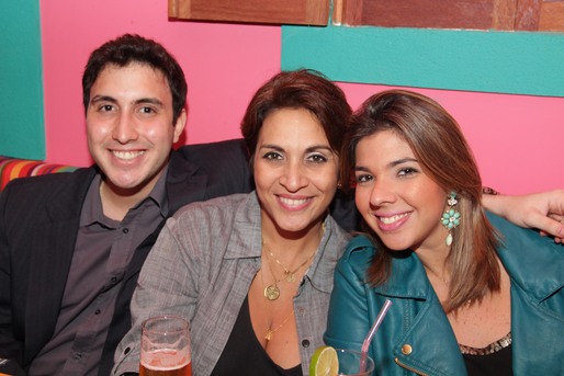 Caio e Dina Rachid com Silvana Freire