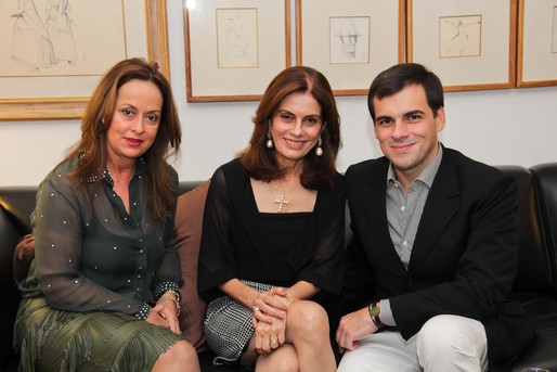 Celinha Silva, Cristina Calumby e Sandro Barros