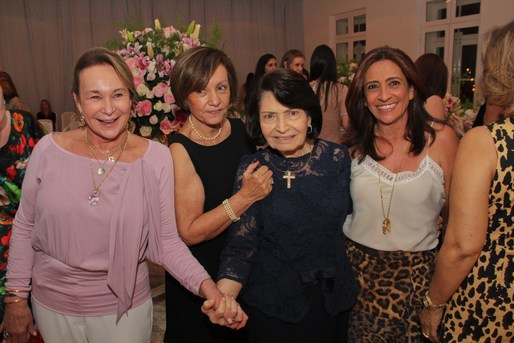 Lenita Fragoso Petta, Iolete Santiago, D. Arlete Magalhães e Claudia Vaz