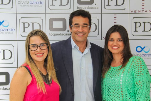 Bianca Borges e Gisele Ponchet entre Luciano Szafir