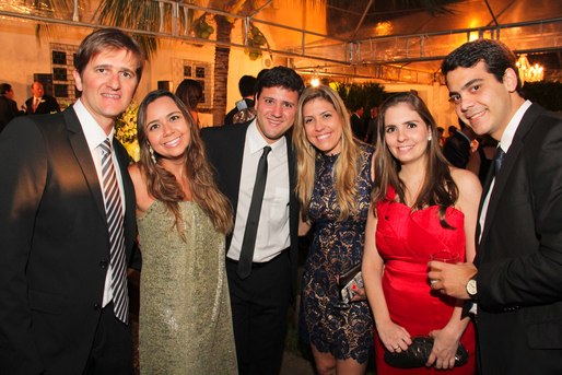 Douglas Longhi, Samanta Vidal, Matteo Parenti, Adriana Parenti, Priscila Vieira e Paulo Aragão