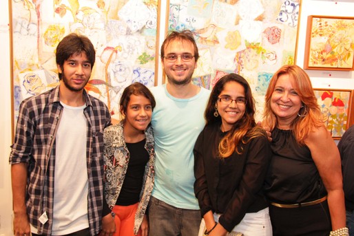 Valentin, Izadora, Felipe, Lais e Fatima Tosca