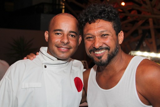 Chef Carlos Sheik e Adriano Medeiros