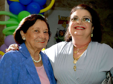 Maria Helena e Angélica P.Lapa. Bisavó e avó de Lucas.