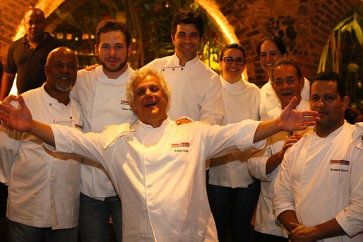 Edinho Engel entre João Carlos Silva, Dalton Rangel, Marcelo Faustini, Luana Lages, Beto Pimentel e Claudemir Silva