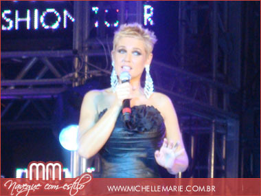 Xuxa na apresentação do Monange Fashion Tour