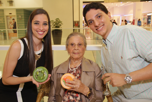 Louise, Anita e Rogerio Gomes