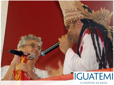 Carlinhos Brown e Caetano Veloso.