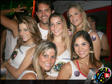 Carol Cunha, Erika Possato, Tâmara Possato, Zara Cedro e Fabio Muniz