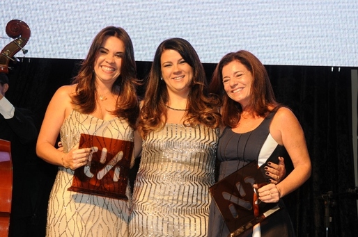 Adriana Varandas e Adriana Lorenzo com Flavia Burin