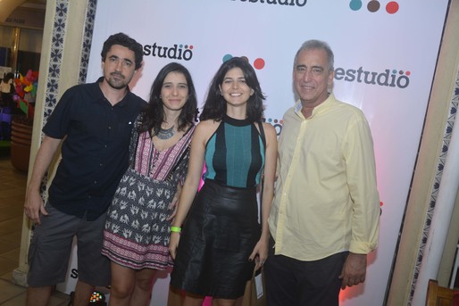 Heraclito Arandas, Sandra, Julia e Giuseppe Mazzoni (arquitetos da loja)