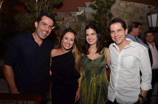 Os casais Max e Katia Fontes com Ranata e Marcelo Fadel