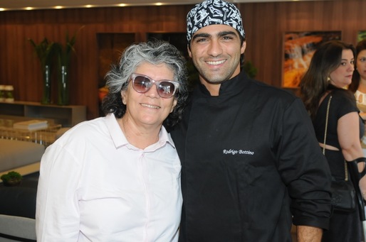 Lucinha Castelo Branco e chef Rodrigo Bottino