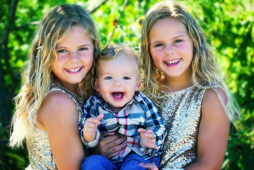 Sophia , Lucca e Isabella Eubanks Telles