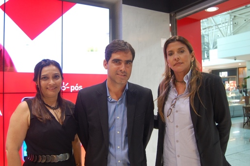 Marco Aurélio, com Luciana Belmonte (Gerente de Marketing da Claro) e Marise Galindo (Net e Claro HDTV)