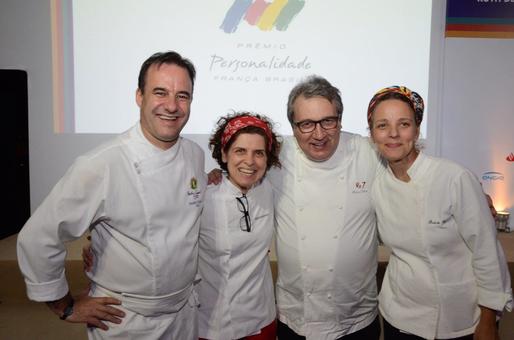 Os chefs Frédéric Monnier, Flávia Quaresma, Ronald Villard e Roberta Ciasca