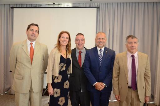 Andres Boncompte (Con. Chile), Evelyne Coulombe, Bayard Boiteux, Hugo Flores (Con. Peru) e Claúdio Gutierrez (Con. Argentina)