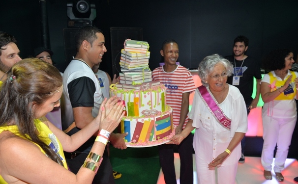 Homenageada Mabel Velloso no Camarote Marta Góes