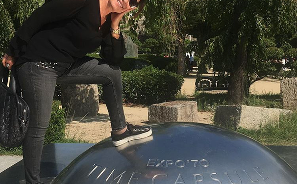 Conceição Queiroz em tempo de descanso em Kyoto