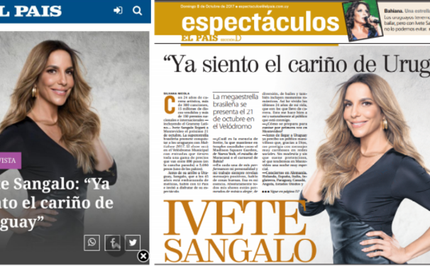  Ivete Sangalo canta no Uruguai e é destaque na imprensa do país