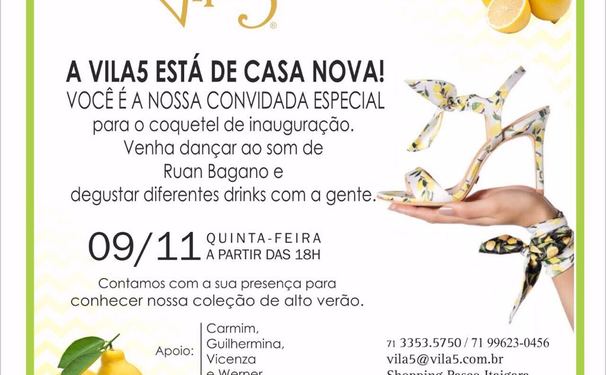 Yara Barbosa inaugurando logo mais a sua Villa5 de cara nova