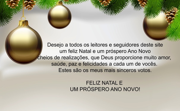 FELIZ NATAL E UM PRÓSPERO ANO NOVO!