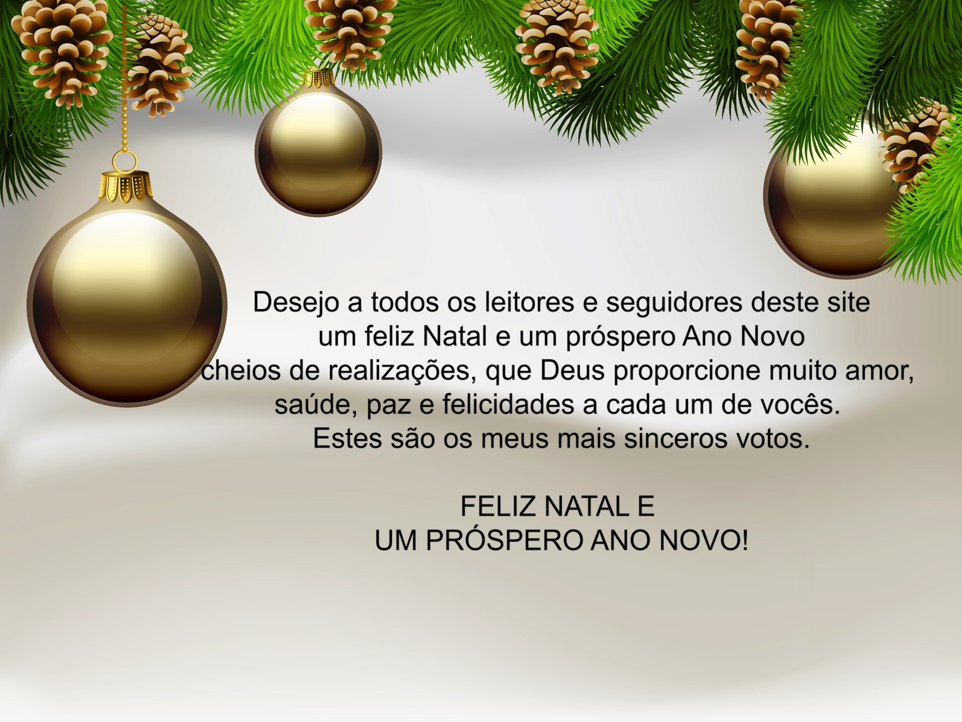 Feliz natal e um próspero ano novo! - Sisipsemg