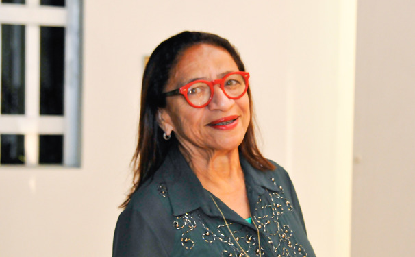 Lícia Fábio recebendo no dia 2 de fevereiro