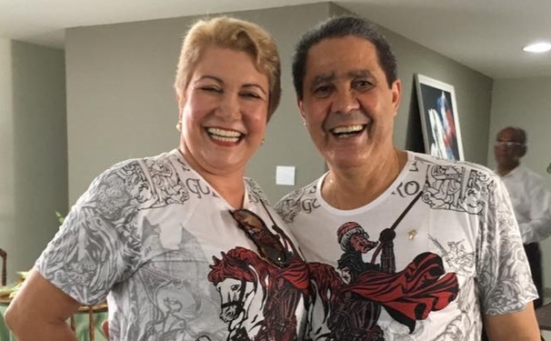 Magda Almeida e Jorge Teixeira pilotando Festa de São Jorge