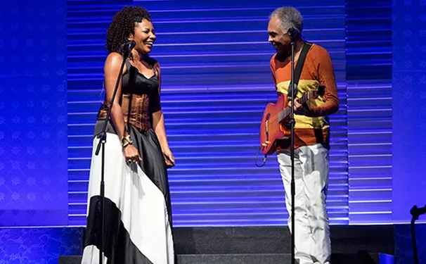 Os baianos Gilberto Gil e Margareth Menezes  na Suiça