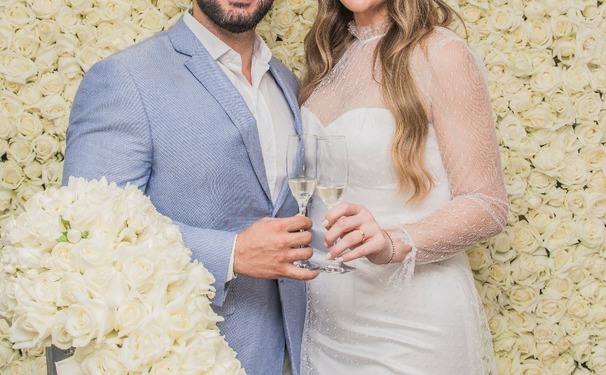 Priscila Diniz e Jorge Monteiro resolveram se casar na Toscana