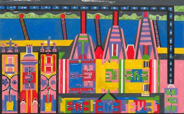 Pinturas de Aureliano dos Santos no MAM-BA