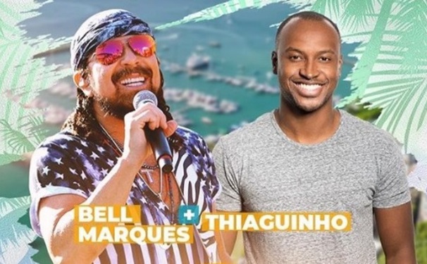 Bell Marques e Thiaguinho pilotam a festa  Bonfim de Tarde