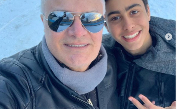 Beto Gaban esquiando na Suíça