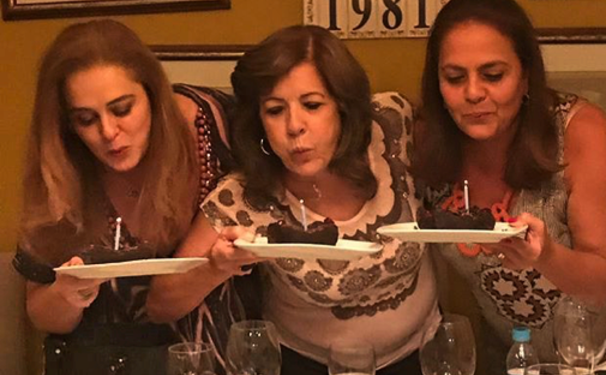 O trio Marcia Garcez, Patricia Godoi Najar e Cristiana Souto Maia