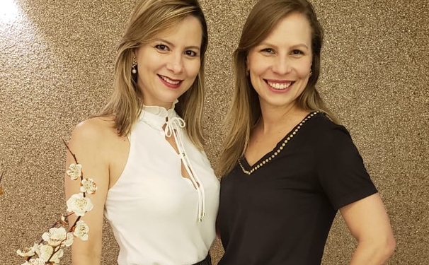 Ana Cristina Batalha e Cristina Sá comemorando mais uma conquista.