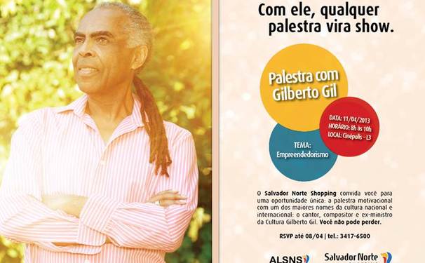 Palestra com Gilberto Gil!