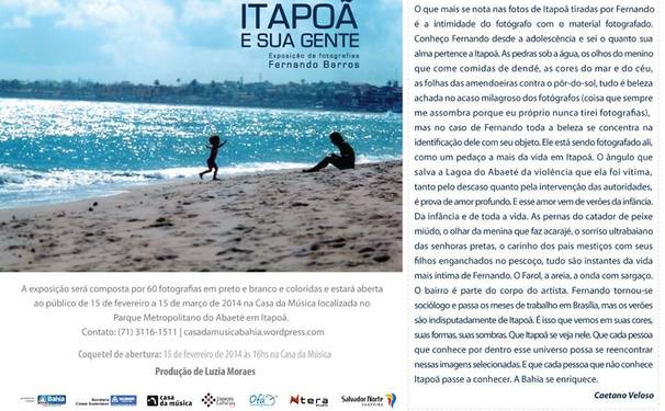 EXPOSIÇÃO  FOTOGRÁFICA - “ITAPOÃ  E  SUA GENTE”