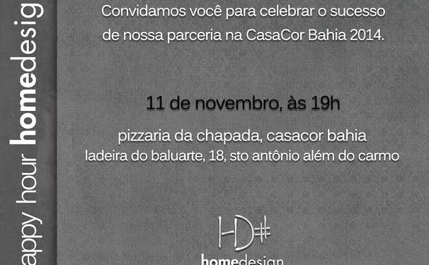 Hoje tem happy hour na Pizzaria da Casa Cor.