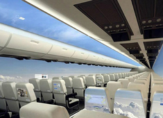 Projeto prevê avião com vista panorâmica