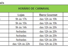 Shopping Barra terá horários especiais de funcionamento durante o Carnaval