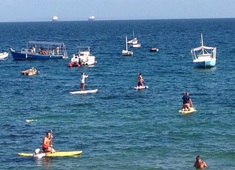 Aulas de SUP gratuitas neste fim de semana no Porto da Barra