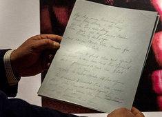 Manuscrito da letra de American Pie.