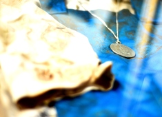 Vestes originais utilizadas no sepultamento da Mãe dos Pobres expostas  ao público